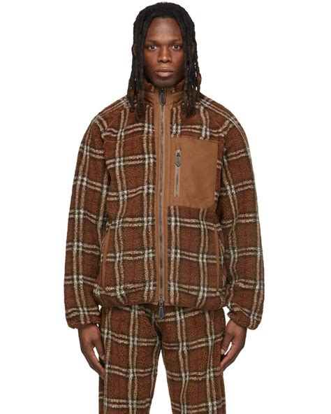 burberry vintage check fleece jacket|Burberry .